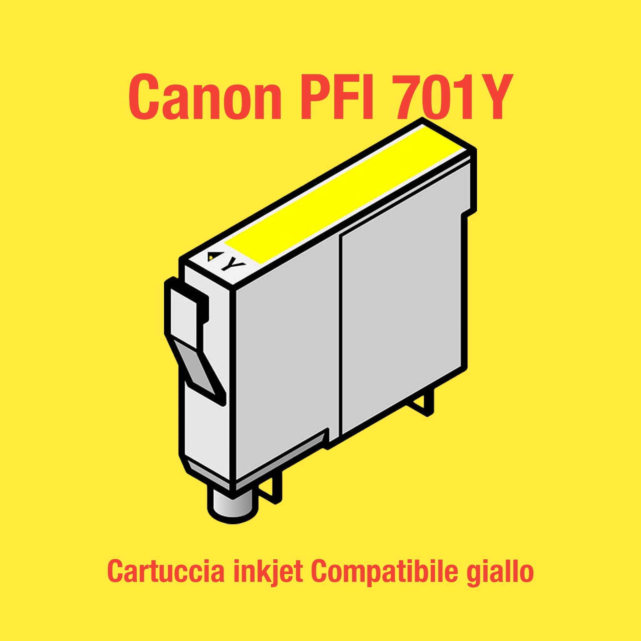 Cartuccia Canon PFI 701Y (0903B001AA) Giallo Compatibile
