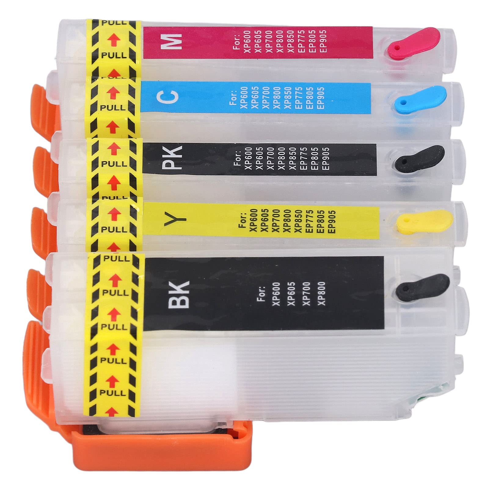 5 Cartucce vuote (1 Nera + 1 per colore) autoresettanti serie T 3351 , T3361 , T3362 T 3363 , T3364 - Serie ARANCE